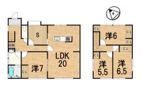 並列駐車2台可！土地70.47坪！全居室収納付の4ＳＬＤＫ！
水回り設備全交換！広々ＬＤＫ約20帖