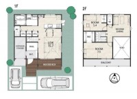 駐車2台可！新規大型分譲地内！リビング吹抜け！
関電SOSホームセキュリティ！オール電化！

