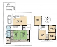 駐車2台可！JR草津駅歩8分！日当たり・採光良好！前面道路に公園隣接！
土地52.66坪！6ＳＬＤＫ
