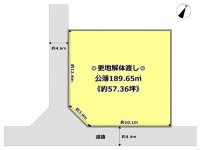 滋賀県草津市を中心とした不動産売買のセンチュリー21 パークホーム｜スタッフのオススメ物件や、オープンハウス・現地説明会など最新情報をお届け 建築条件無！土地57.36坪！南向き角地！解体更地渡し！お好きな建築会社で建築できます！
